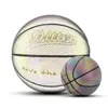 Palla da basket riflettente Intrattenimento sportivo Taglia 7 PU Outdoor Indoor Olografico Regalo luminoso Giocattolo colorato Gioco di strada 231220