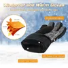 West Cykling Men Winter Cycling Gloves Thermal Waterproof Sports Running Motorcykel Ski Fleece Gloves Icke-halk varma cykelhandskar 231220