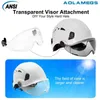 Climbing Helmets Construction Safety Helmet With Goggles Visor High Quality ABS Hard Hat Light ANSI Industrial Work Head Protection CR08
