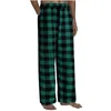 Men's Sleepwear Cotton Gauze Trousers Plaid Knitted Sleep Pants Male Pajama Bottoms Short For Man Pijama Hombre Loungewear