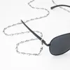 Stal nierdzewna modna prosta osobowość moda wzór serca metalowe okulary przeciwsłoneczne łańcuch szyi okulary