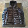 Herrarna ner parkas män crofton down jacka designer vadderad kappa återvunnen nylon-ripstop huva zip woven patch 3qy8