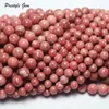 Crystal Wholesale Amazing Genuine A+ Thulite American Pink Round Stone Loose Beads for Jewelry Making Design Diy Bracelet