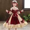 Girl's Dresses Summer Lolita Child Costume Clothes Girls Party Dress Bowknot Design Children Birthday Dresses For Teens 4 7 8 9 11 12 Years Old