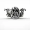 Men's Stainless Steel Punk Bearded Skull Ring Motorcycle Biker Band Rings276O