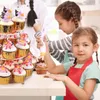 Strumenti di cottura Alzata per cupcake in acrilico a 3 livelli, display arrotondato, per compleanni, baby shower, tea party e decorazioni per matrimoni, facile da usare