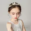 Ragazze fiori corona ghirlanda boutique perle fiori Fasce da sposa per capelli Festa per bambini ghirlanda Accessori per capelli donna Z6179