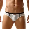 Underbyxor män sexig bikini underkläder tunna andningsbara rena trosor elastiska band ihåliga u konvex genomskinlig sträng homme simning