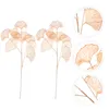 Decorative Flowers Artificial Leaf Stems Simulated Ginkgo Faux Floral Arrangements Plant