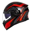 Casques de moto Casque Flip Up Double lentille Full Face Motocross Cyclisme Sécurité Bluetooth Montable Protection multicouche