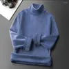 Kvinnors T-skjortor tjocka solida termiska tee för män Autumn Winter High Neck Sweatshirt Casual Långärmad T-shirt fördubblar sammet varm bas