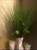 Fleurs décoratives 5 pièces grandes plantes de roseaux tropicaux artificiels faux oignon herbe bouquet en plastique arrangement de fleurs jardin familial mariage BJ