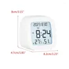 Table Clocks Stylish And Practical Compact Alarm Clock With Temperature Humidity Display Great For Office Home Decor Travel Needs