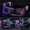 LED Luminous Gözlük Led Gözlük El Tel Neon Light Up Visor Gözlükler Bar Partisi Gözlerini Cadılar Bayramı Noel Partileri ZZ