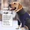 Hundkläder kläder vinterjacka vindtät pullover jumpsuit fullbody pajamas onesie kallt väder för medelstora stora