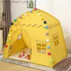 Zabawne namioty dla dzieci grają namiot dla niemowląt dom House Portable Clapible Princess Castle Children Namiot urodzinowe prezenty dla chłopców i dziewcząt Q231220
