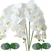 Декоративные цветы 32 дюйма искусственные стеблевые растения орхидеи фаленопсиса для домашнего декора