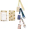 Keychains Honeybee Flower Minimalism Lanyard Bank Bus Badge Holder Cover Card Women Men Children ID Name Cards