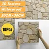 10PCS 3Dピールおよびスティックタイル自己接着キッチンバックスプラッシュステッカーフェイクストーン壁パネルリビングルーム231220