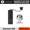 Manuella kaffekvarnar Timemore Chestnut C2S Manual Coffee Grinder Upgrade Integrerad metall Body Portable Handkvarn bra för resecamping 231219