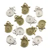 Charms 30pcs 14 18 mm 2 kolor hurtowy metalowy ślimak snail frawe zwierzęcy wisiorek do biżuterii Making DIY ręcznie robione rzemiosło