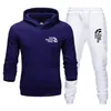 Survêtements pour hommes marque deux pièces ensemble hommes veste zippée pantalons de survêtement joggers survêtement survêtement hommes sportswear sweat à capuche pantalon mâle haut