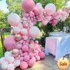 Rose Balloon Garland Arch Kit Festa de aniversário Decoração infantil Crianças chá de bebê Balão de látex Gênero revela -se a decoração do batismo Favor Favor