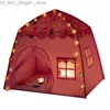 Toys Tents Portables Enfants tente jouet jouet jeu maison Safe Castle Princess Tent Intérieur Play Oversized House Toy Enfants Cadeaux d'anniversaire Girls Tipi Q231220