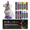 Vêtements de chien Colorant pour animaux de compagnie 12 couleurs Lavable Safe Vernis à ongles Stylo Fourrure Peinture Animaux Stylos temporaires pour le toilettage