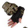 Gants tactiques Nouveau Hard Knuckle Fingerless Half Finger Cyclisme en plein air Alpinisme Drop Livraison Automobiles Motos Motocycle Dhngp