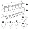 170 st pegboard Hook Ortment Pegboard Accessories Kit Peg Hooks With Metal Hooks Set Peg Locks1300T