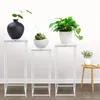 White Set of 3 Metal Stand Plant Flower Stand High Square Rack Flower Holder Wedding Living Room Patio Decor 231220