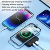 Cell Phone Power Banks New 50000mAh Magnetic Wireless Charger Power Bank Fast Charging for IPhone 14 13 12 11 Samsung Huawei Xiaomi Mini Powerbank J231220