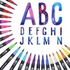 122460100132 Färger Fineliner Ritning Målning Art Markers Pen Watercolor Dual Tip Brush Calligraphy School Supplies 231220