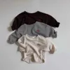Pullover swobodne luźne litery dla dzieci bluzka Załoga sprężyna jesienna ubranie z długim rękawem koszula