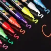 8 couleurs surligneur marqueur de craie liquide fluorescent stylo néon pour tableau d'écriture LED tableau noir peinture sur verre Graffiti bureau Su 231220