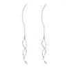 Dangle Earrings Sterling Silver Hanging Long Drop Super Fairy Simple High-end For Women Joker Ear Line Jewelry