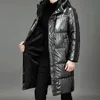Men Winter Down Jacket Long Parka Coat White Duck Outswear Fashion Glanzende Hooded Dikke Warm Overjas 231020