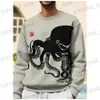 Men's Hoodies Sweatshirts Japanese Ukiyoe Sweatshirt For Men Long Sleeve Tops Wave Graphic Clothing Oversized O Neck Pullover 2023 Streetshirt Boy Hoodies T231220