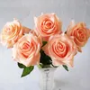 Kwiaty dekoracyjne 1 Jedwabny Rose Rose Multilayer sztuczny kwiat Wedding Hand Buquet Home Office Dekoracja ogrodu