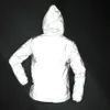 2023 mujeres chaqueta reflectante hombres niñas luz brillante abrigo niños hip hop streetwear monopatín impermeable outwear sudaderas con capucha 231220