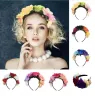 Headband Costume Rose Flower Crown Mexican Simulation Rose Flower Garland Photo Props Wedding Party Hairbands 1220