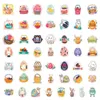 50pcs ins style eggshell Rabbit cute cartoon Waterproof PVC Stickers Pack For Fridge Car Suitcase Laptop Notebook Cup Phone Desk Bicycle Skateboard Case.