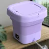 Mini Washing Machines 9L Folding Portable Washing Machine with Dryer for Clothes Travel Home Underwear Sock Mini Ultrasonic Washer Touch Kids