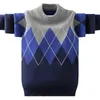 Pullover Cotton Children's Clothing Boy's tröja o-hals Pullover Knitting Tröja Barnkläder Barntröja Vinter Keep Warml231215