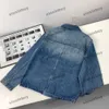 Xinxinbuy 2024 Männer Designer Jacke Prägung Brief Druck Langarm Denim Sets Frauen Schwarz Weiß Blau Grau Khaki Gelb M-2XL