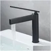 Bathroom Sink Faucets Simple Style Faucet Cold Water Mixer Tap Brass Basin Single Hole Deck Mounted Tapware Handle Drop Delivery Home Dh04J