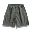 Herren-Shorts aus Eisseide mit fetten Capris in Übergröße, 2023 Sommer, lockere Strandhosen, fette, lässige Sporthosen