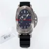 ZF Factory Submersible Mens Watches PAM371 Wristwatch Titanium Sport Watch Luminous Watches Sapphire Waterproof P9001 Automatisk ME297K