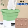 Mini Washing Machines Portable Washing Machine Mini Washer 9L Capacity Foldable Washer Deep Cleaning for Underwear Baby Clothes Socks Bras Travel Home